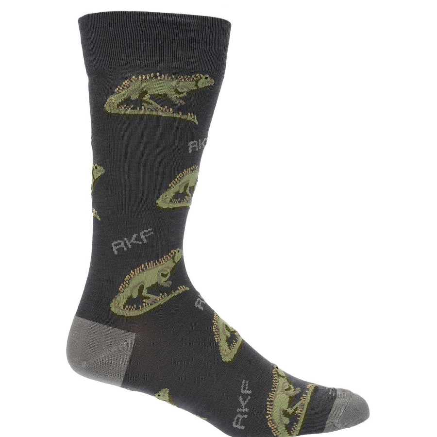 MEN Rockford Socks | Men's Bamboo Socks Lizard Gray Rockford Flock