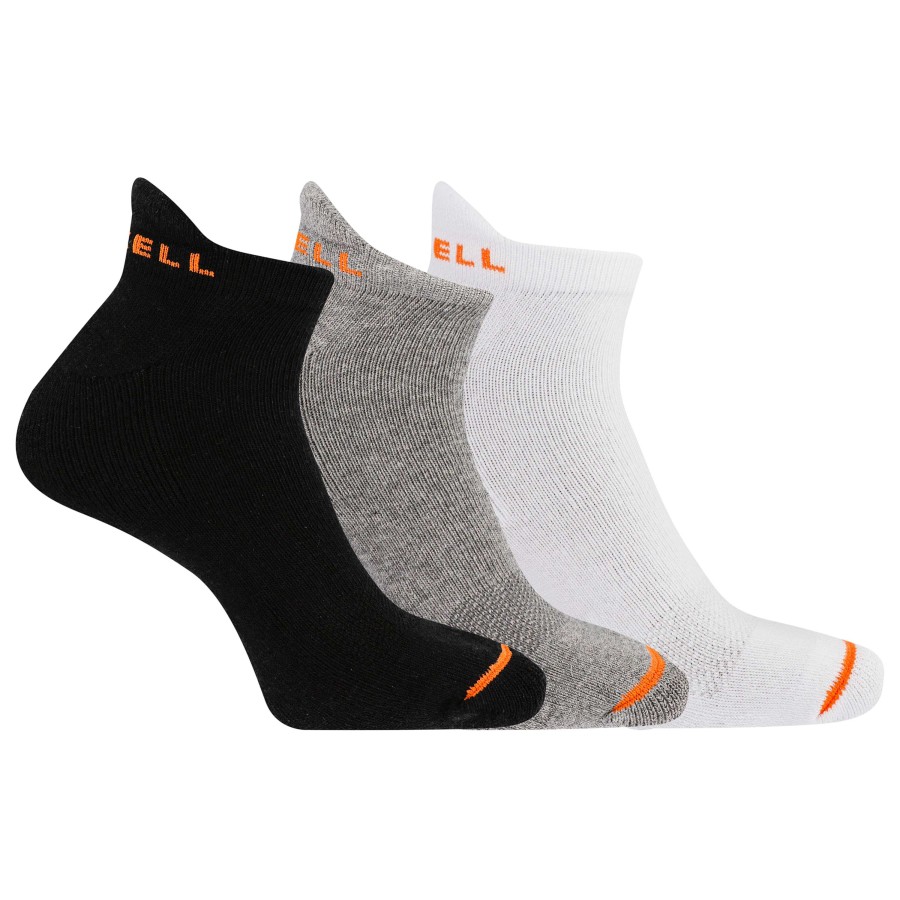 MEN Rockford Socks | Unisex Access Cotton Low Sock Pack 3 Multicolor Merrell Black/Grey/White