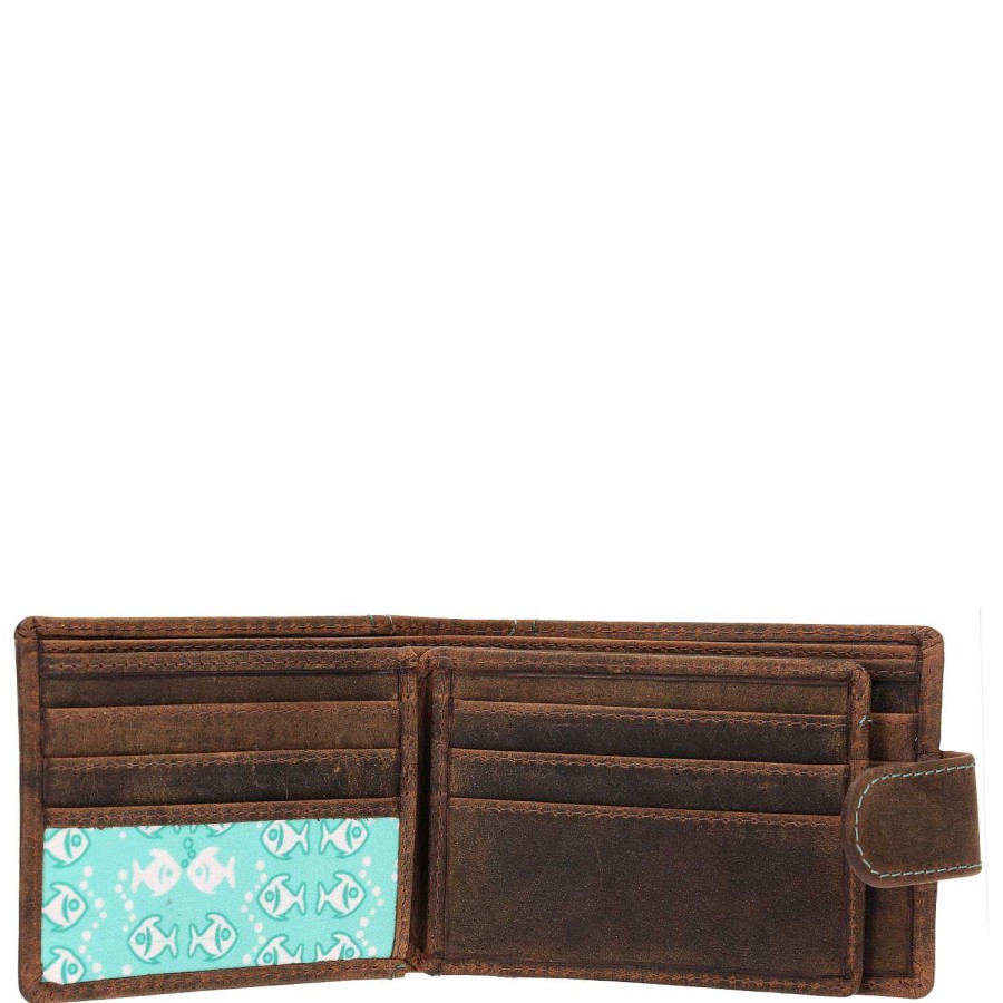 MEN Rockford Wallets | Men's Leather Wallet Ocean Triple Green Rockford Green/Olive