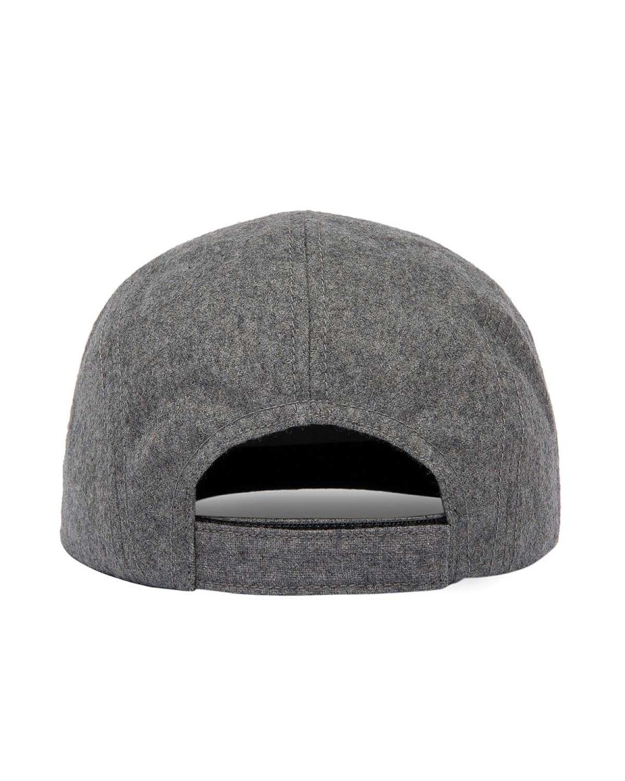 MEN Rockford Caps and JocNews | Jockey Casual Unisex Cat Logo Patch Flat Bill Hat Gray Cat Dark Heather Gray