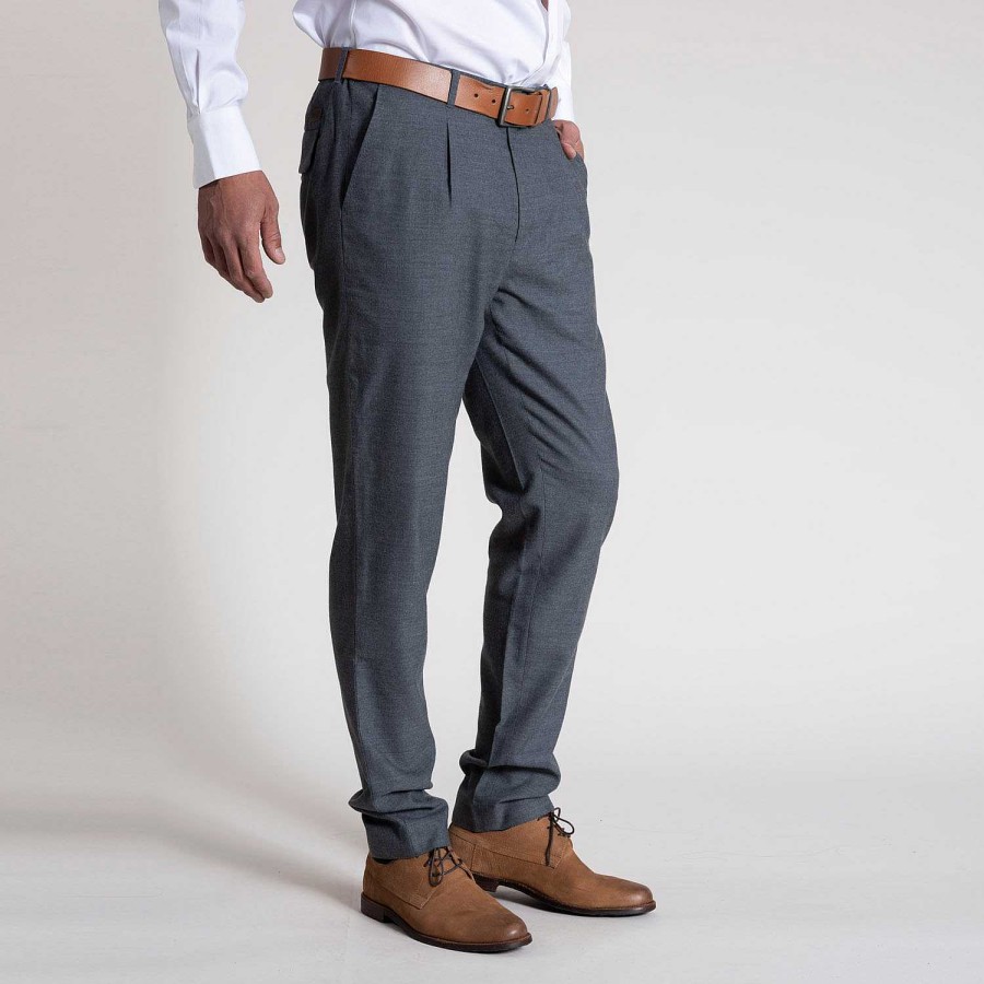 MEN Rockford Pants and Jeans | Men's Flannel Pants Charcoal Melange