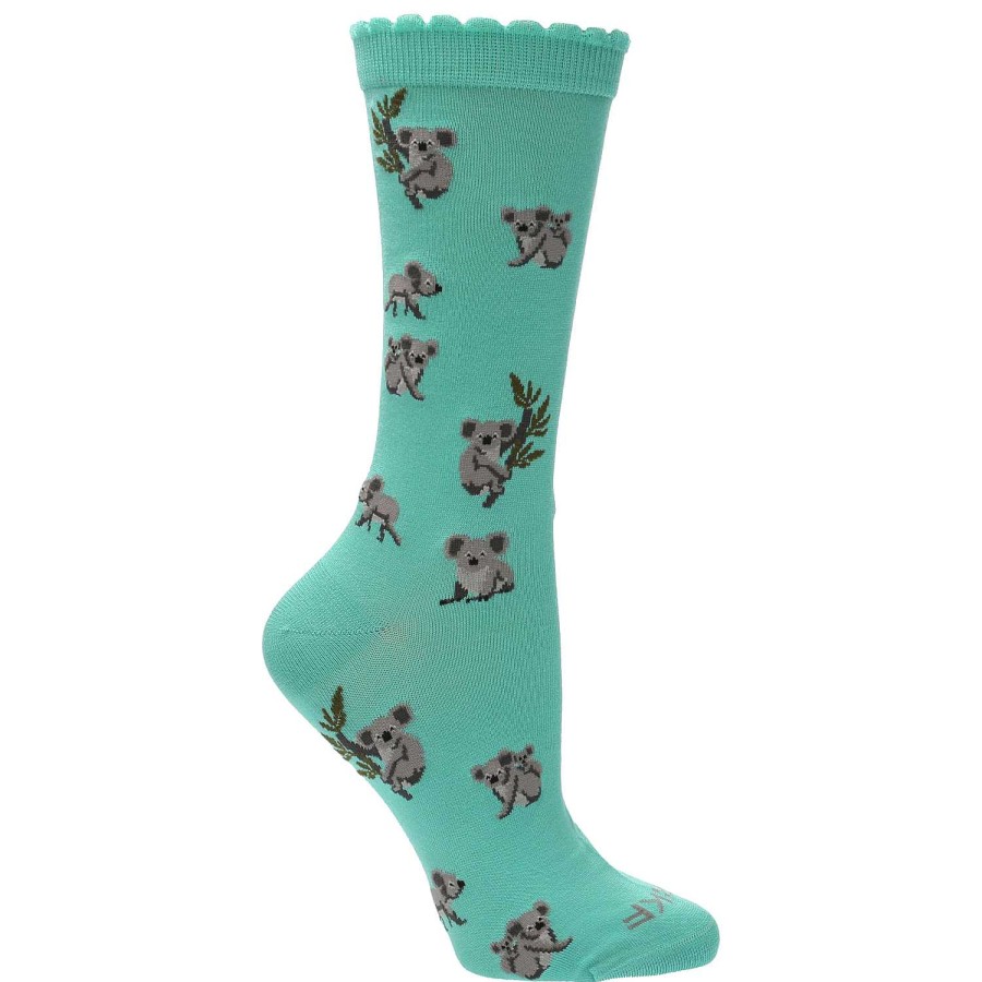 WOMEN Rockford Socks | Women's Bamboo Socks St Koala Turquoise Rockford Turquoise