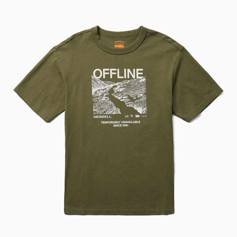 MEN Rockford T-shirts | Men's T-shirt Organic Cotton Offline Est Dusty Olive