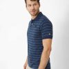 MEN Rockford T-shirts | Men's Casual Polo Shirt Cat Logo Jersey Polo Blue Cat Detroit Blue-Mallard