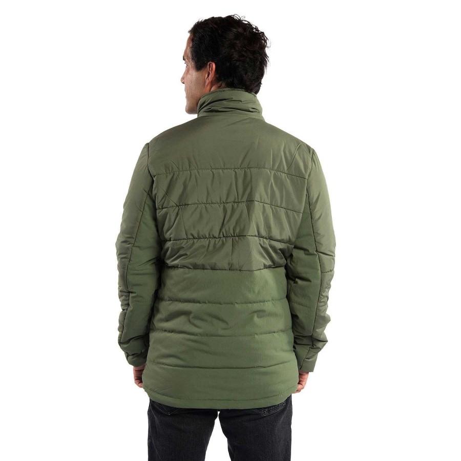 MEN Rockford Jackets and Parkas | Men's Zipper Block Parka Rifle Green