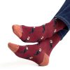 MEN Rockford Socks | Men's Bamboo Socks Toucan Burgundy