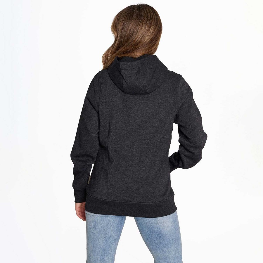 WOMEN Rockford Polerones | Women's Poleron Zipper Sweater Dark Gray Merrell Anthracite Melange