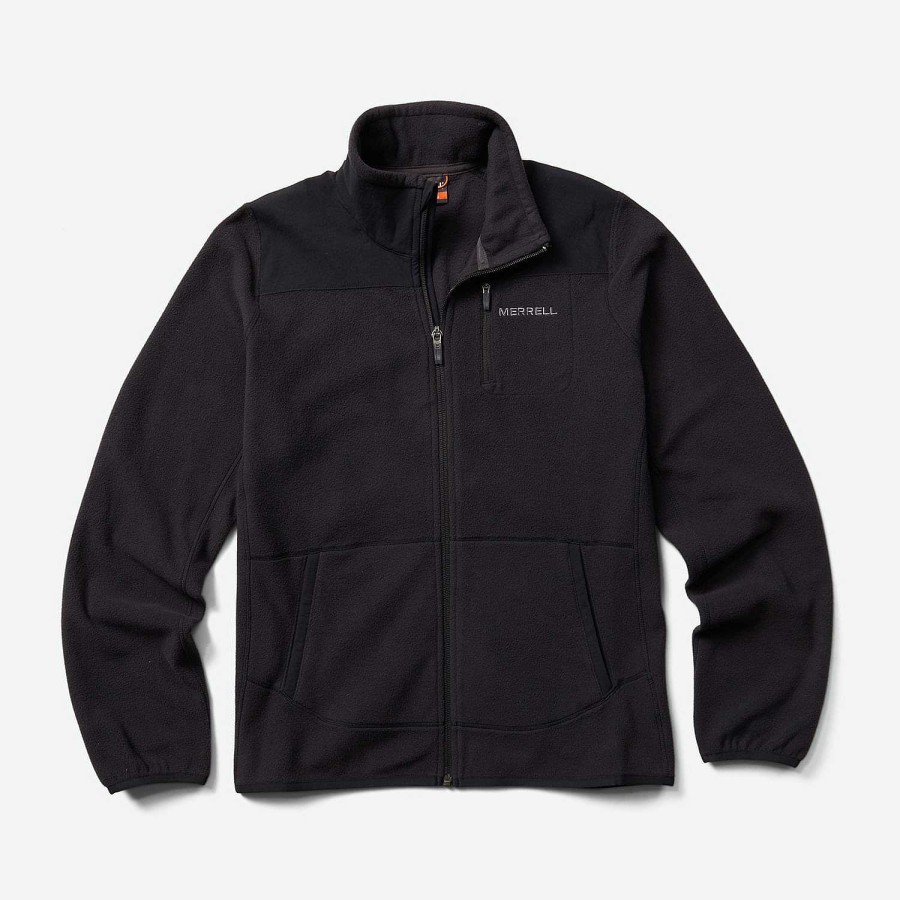 WOMEN Rockford Jackets and Parkas | Fleece Woman Terrain Full Zip Black Merrell (010) Black