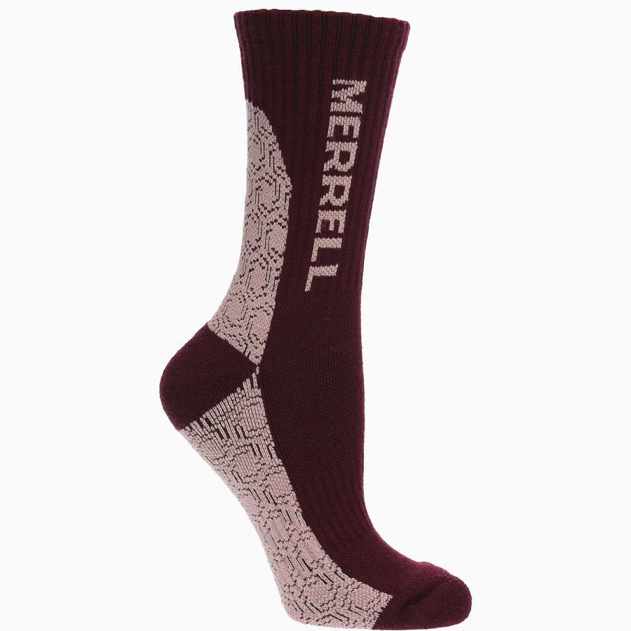 MEN Rockford Socks | Unisex Merino Wool Sock Merrell Bordeaux