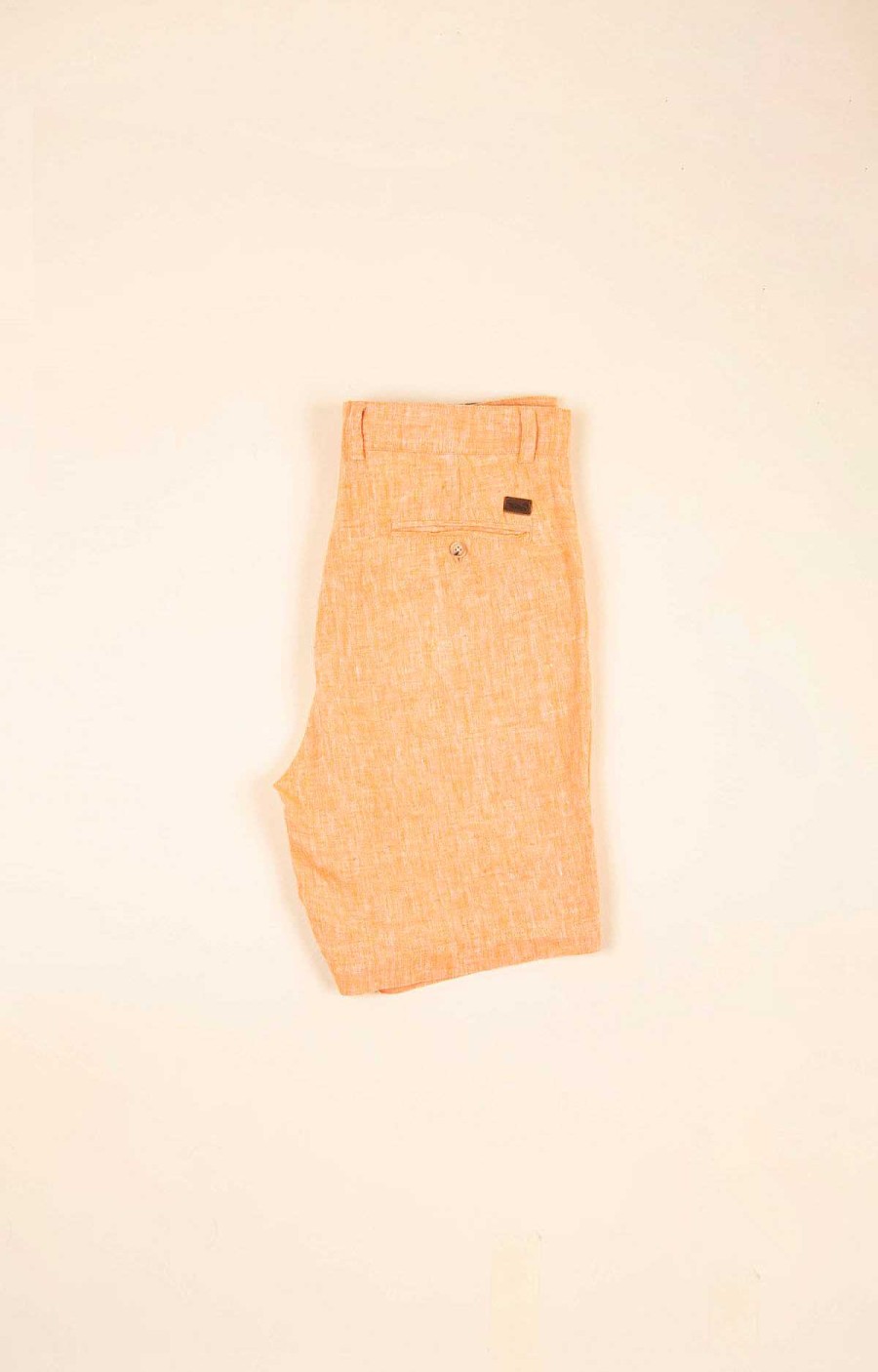 MEN Rockford Shorts | Men's Linen Organic Linen Shorts Peach