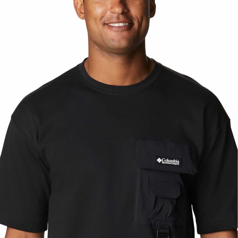 MEN Rockford T-shirts | Field Creek Doubleknit Short Sleeve (010) Black