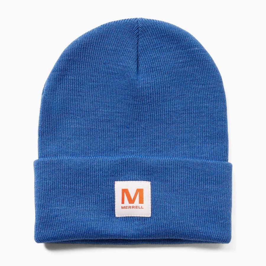 MEN Rockford Caps and JocBests | Unisex Patch Beanie Hat Blue Merrell Dazzling Blue