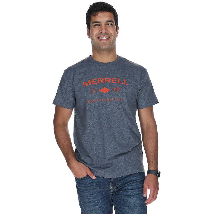 MEN Rockford T-shirts | Many Paths Tee Men's T-Shirt India Ink Melange