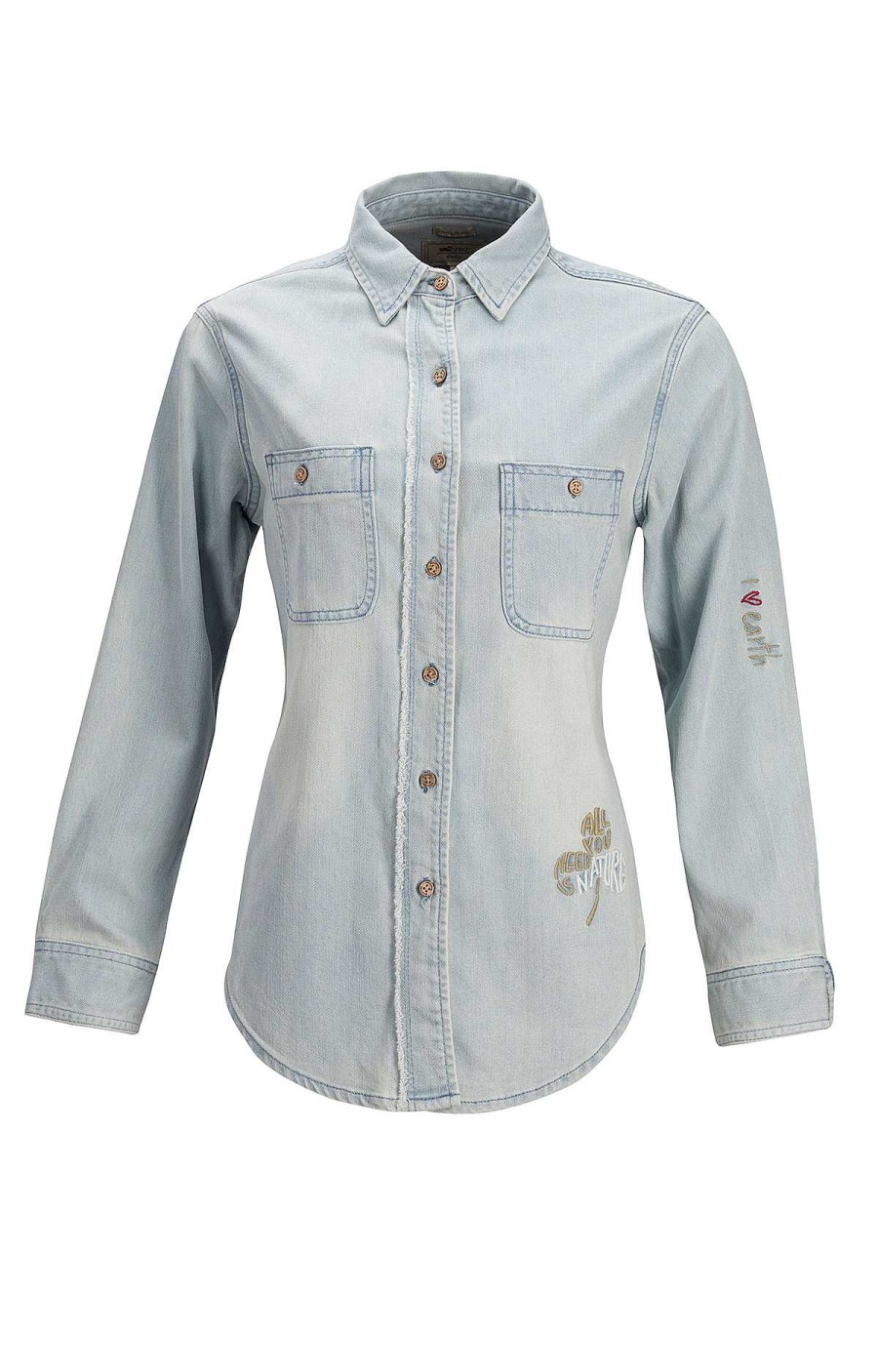 WOMEN Rockford Blouses | Lia Women's Blouse Light Denim