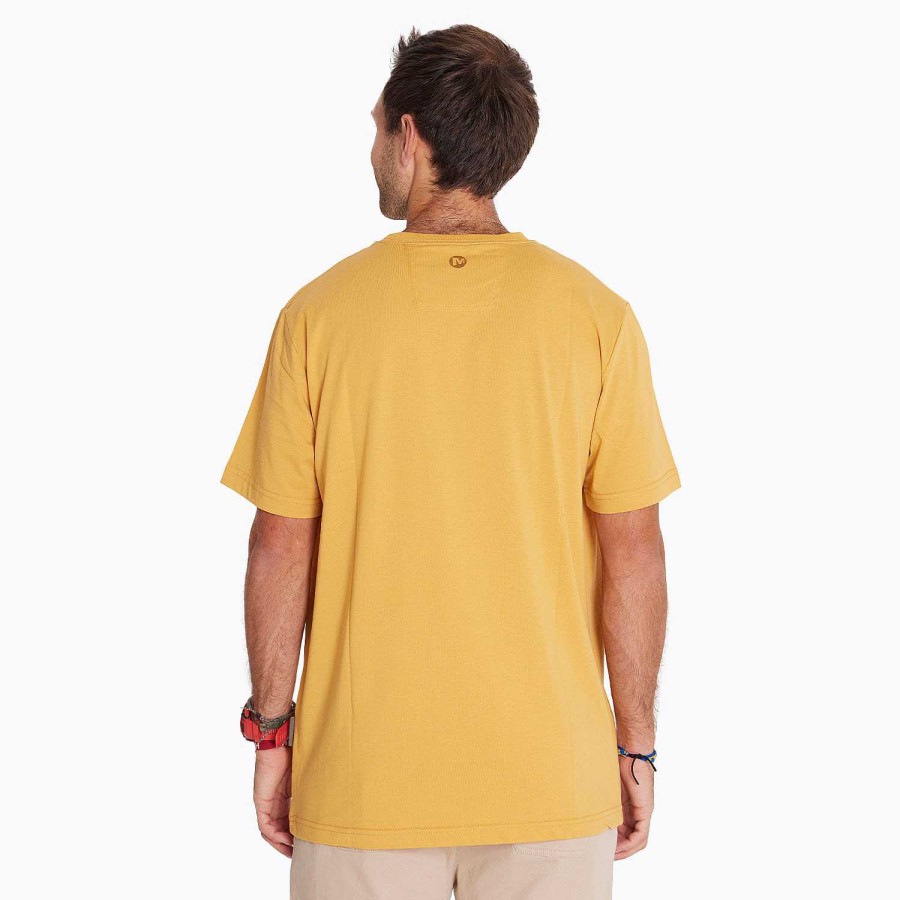 MEN Rockford T-shirts | Men's T-shirt Logo Shirt Mustard Merrell Amber Gold