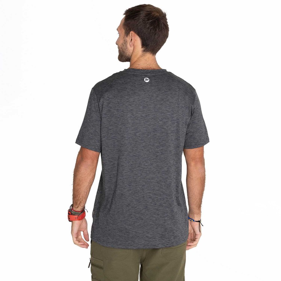 MEN Rockford T-shirts | Men's Sport Short Sleeve T-shirt Black Merrell Black Melange