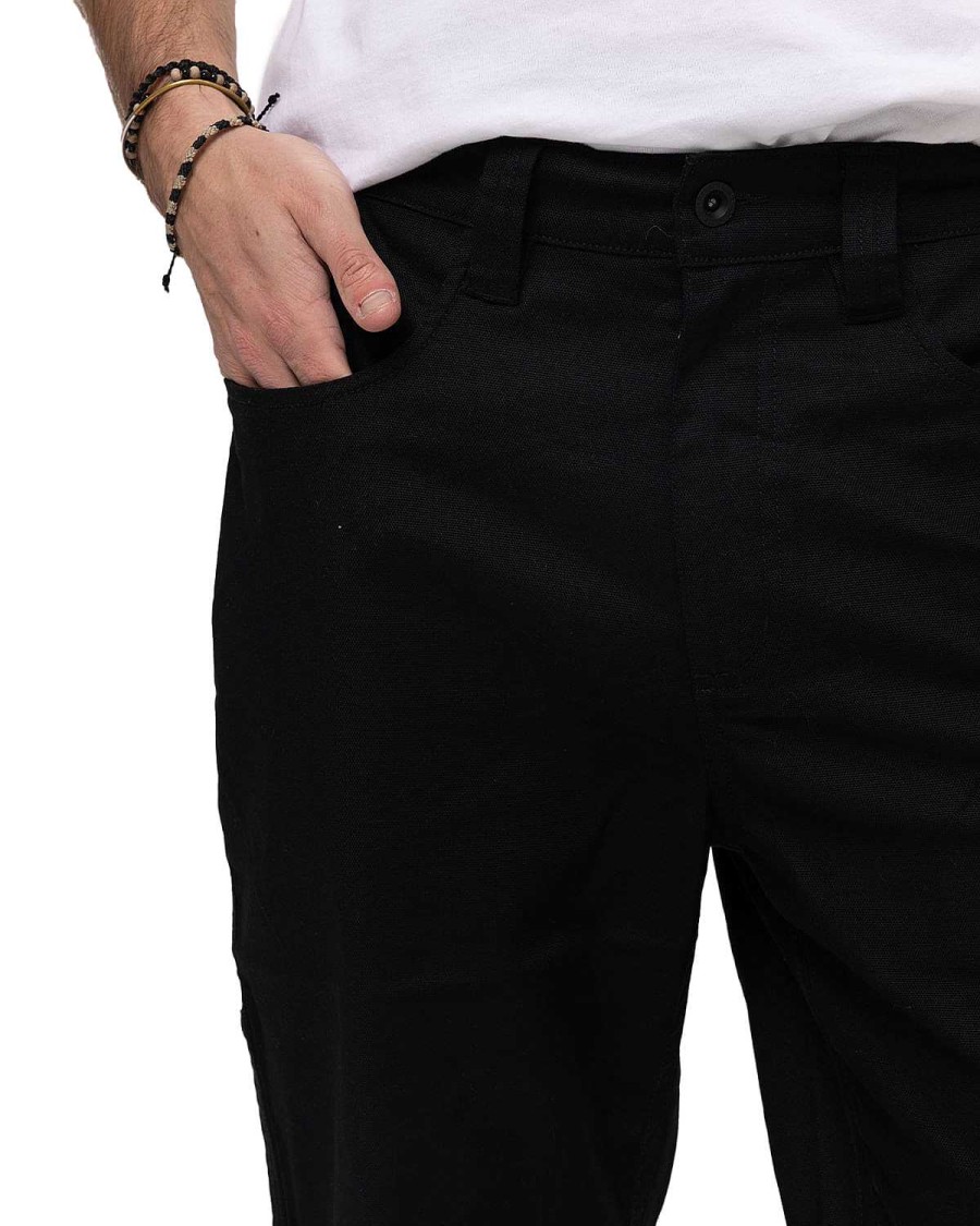 MEN Rockford Pants and Jeans | Men's Casual Pants Canvas Utility Pant Black Cat Pitch Black