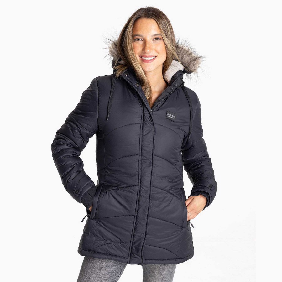 WOMEN Rockford Jackets and Parkas | Women's Fur Parka Jet Black