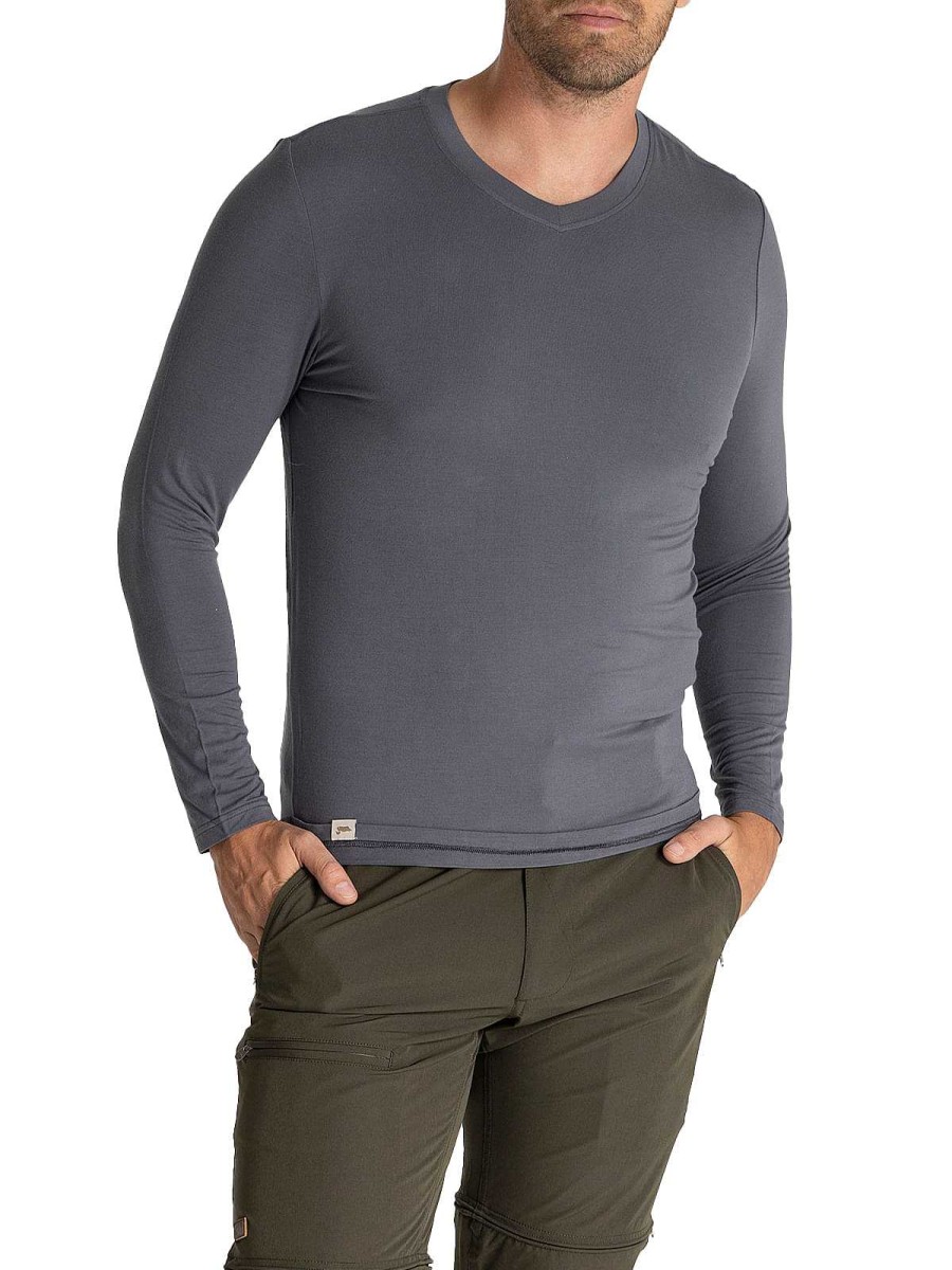 MEN Rockford First Layers | Men's First Layer Bamboo Gray Rockford Graphite