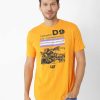 MEN Rockford T-shirts | Men's Casual Short Sleeve T-Shirt The Road Ahead Graphic Tee 3 Orange Cat Autumn Glory