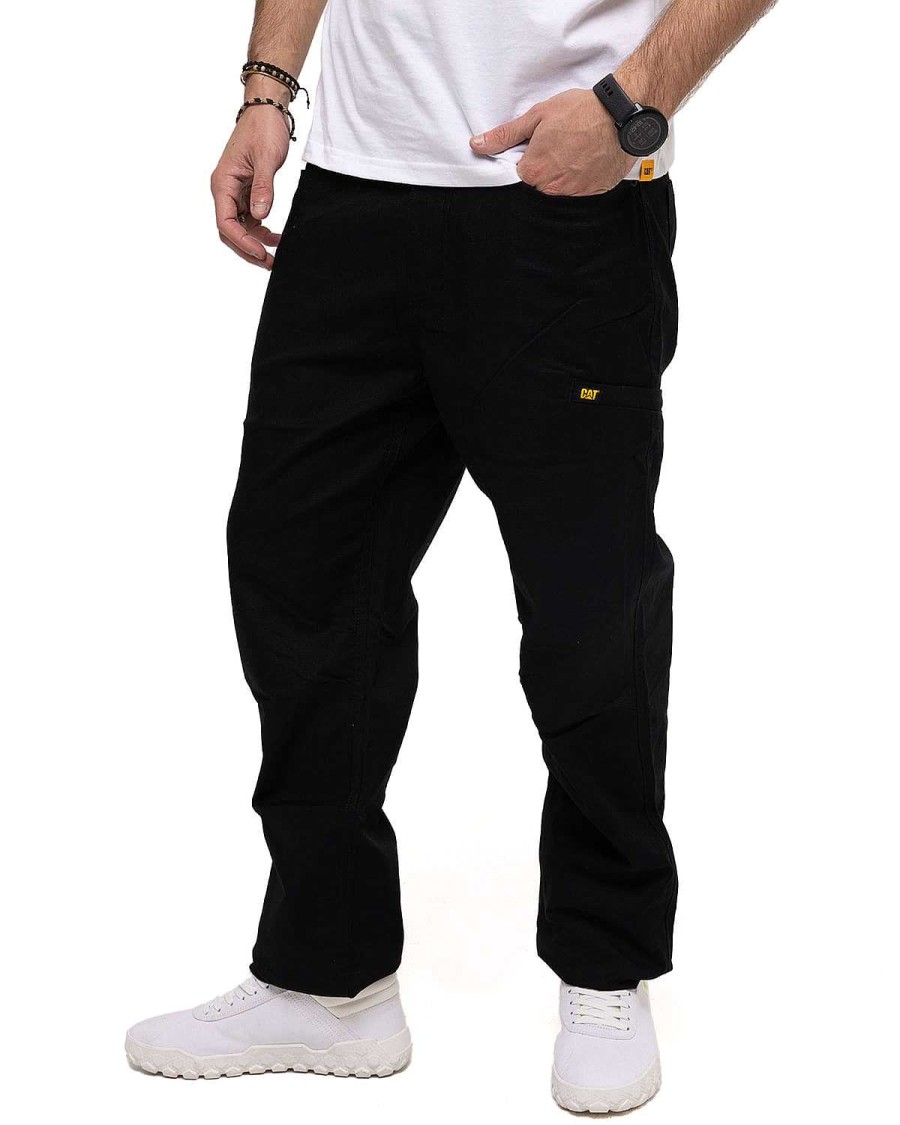 MEN Rockford Pants and Jeans | Men's Casual Pants Canvas Utility Pant Black Cat Pitch Black