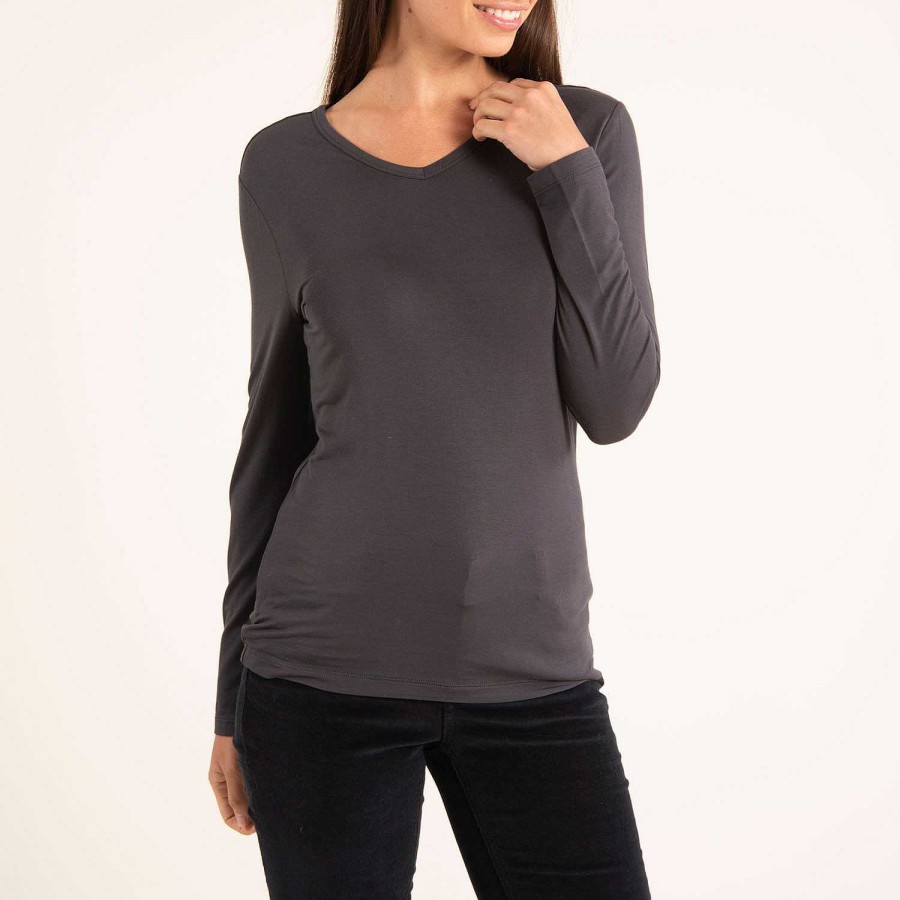 WOMEN|WOMAN Rockford First Layers|T-shirts | First Bamboo Women's First Layer Melange Nera