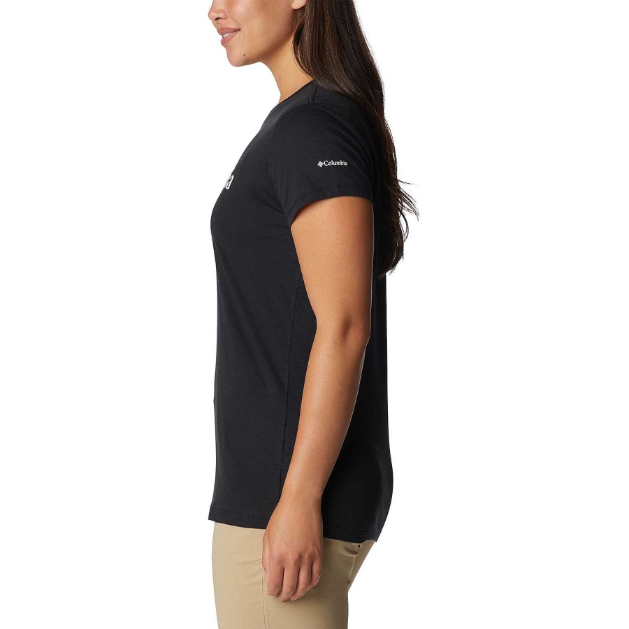 WOMEN Rockford T-shirts | Women's Short Sleeve T-shirt Columbia Trek Ss Graphic Tee Columbia (011)Black