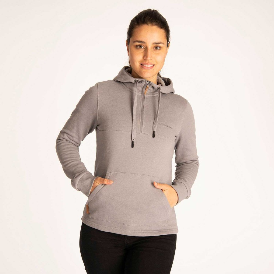 WOMEN Rockford Polerones | Alpha 1/4 Zip Women's Sweater Zinc