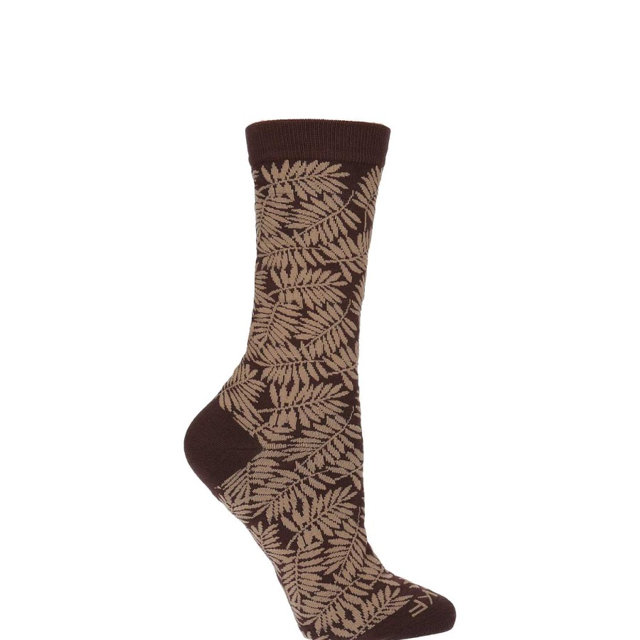 WOMEN Rockford Socks | Women's Bamboo Socks Leaf Brown