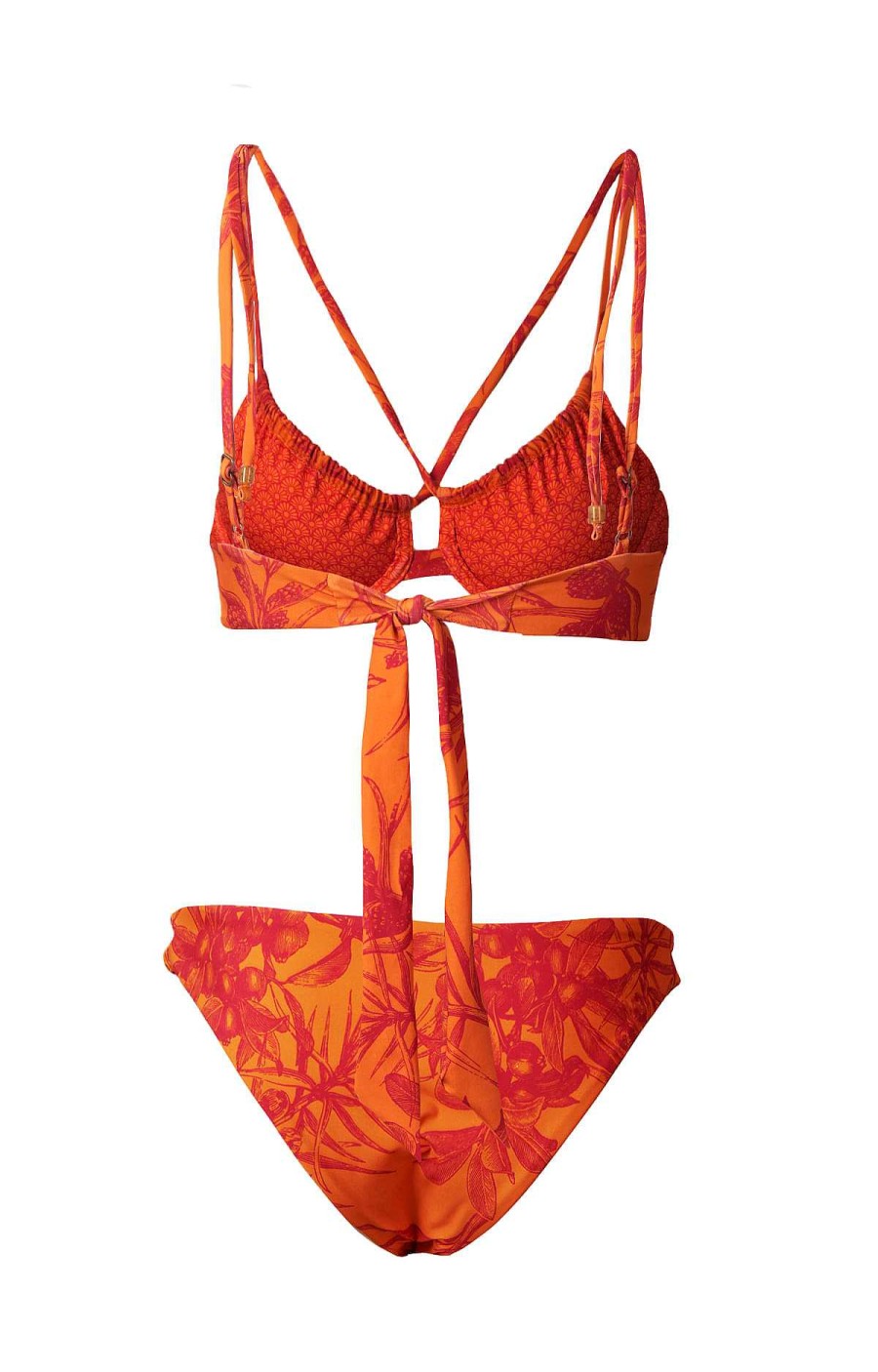 WOMEN Rockford Bikinis and Swimsuits | Women's Recycled Fibers Bikini Cartagena Orange Rockford Tropicalia