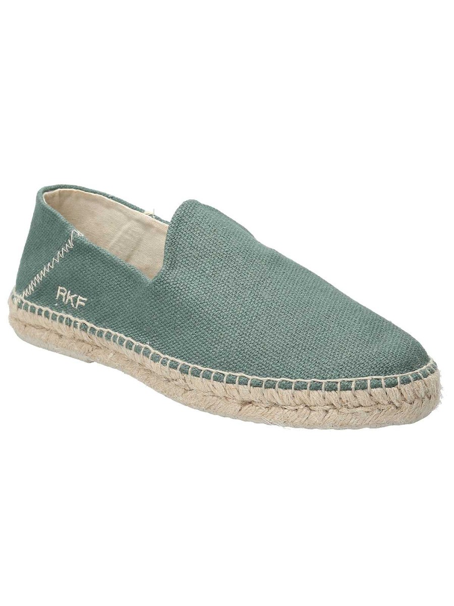 MEN Rockford Espadrilles | Men's Linen Espadrille Javea Green Rockford Dark green