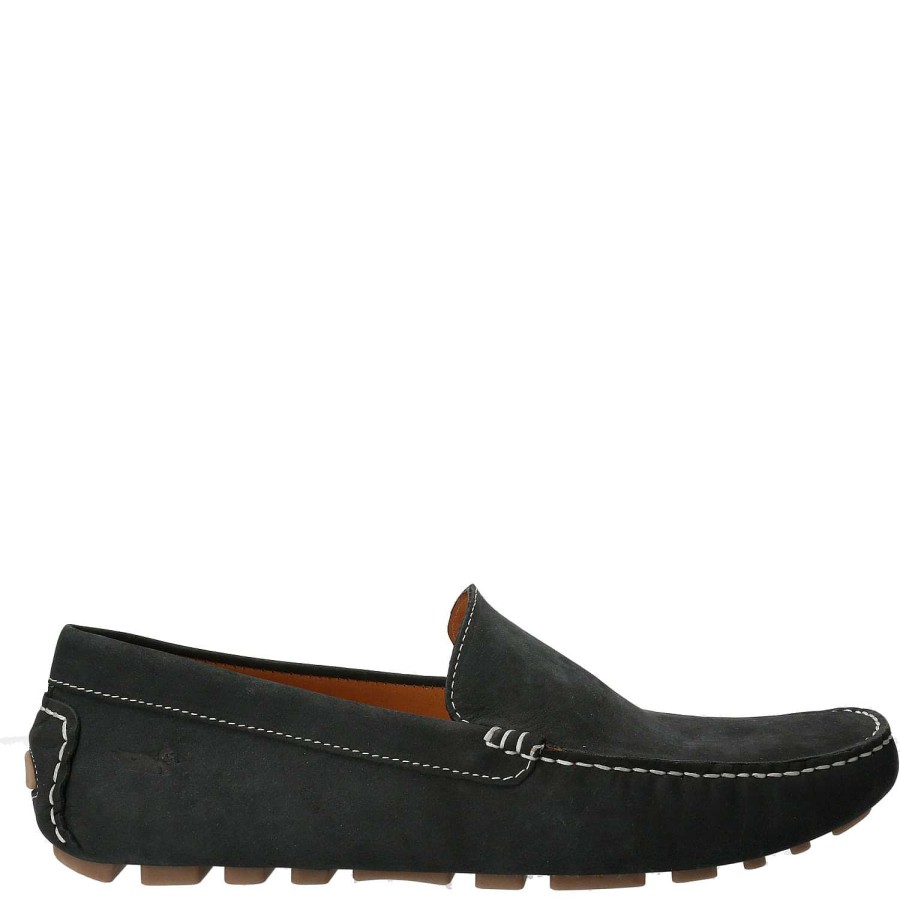 MEN Rockford Moccasins | Men's Leather Moccasin Austin Blue Rockford Navy