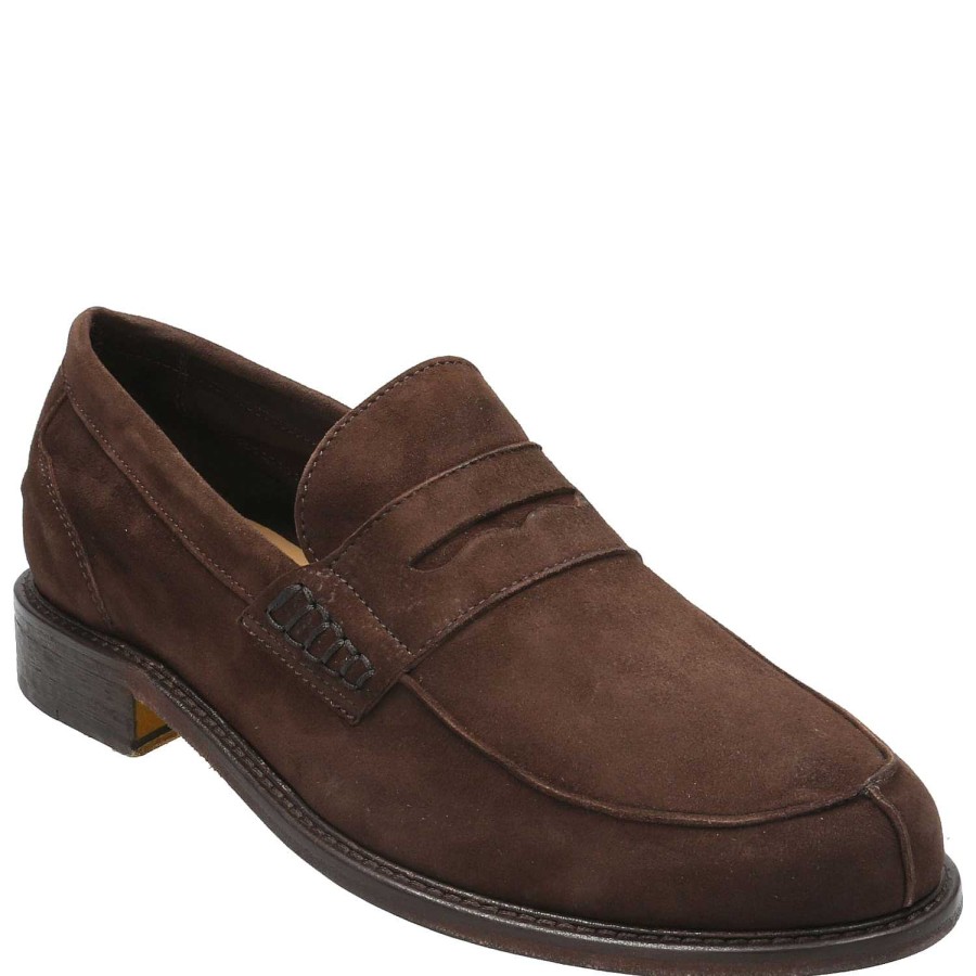 MEN Rockford Moccasins | Men's Cuero Mocasin Oglio Cafe Rockford Testa Di Moro