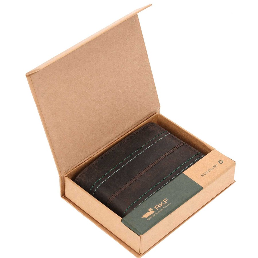 MEN Rockford Wallets | Ocean Stitch Men's Leather Wallet Brown Rockford Brown