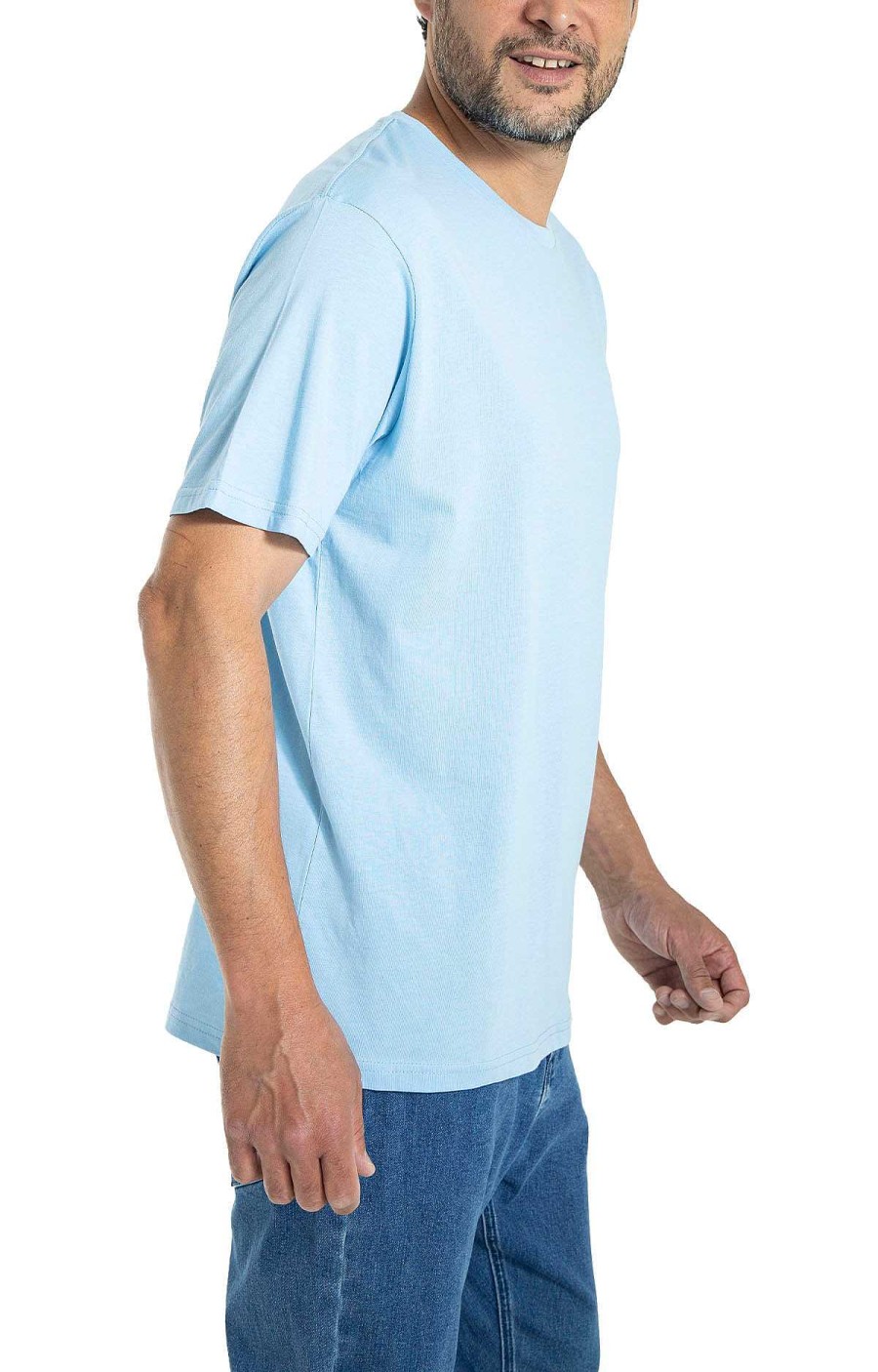 MEN Rockford T-shirts | Organic Cotton T-shirt for Men Organic Light Blue Rockford Toucan Illusion