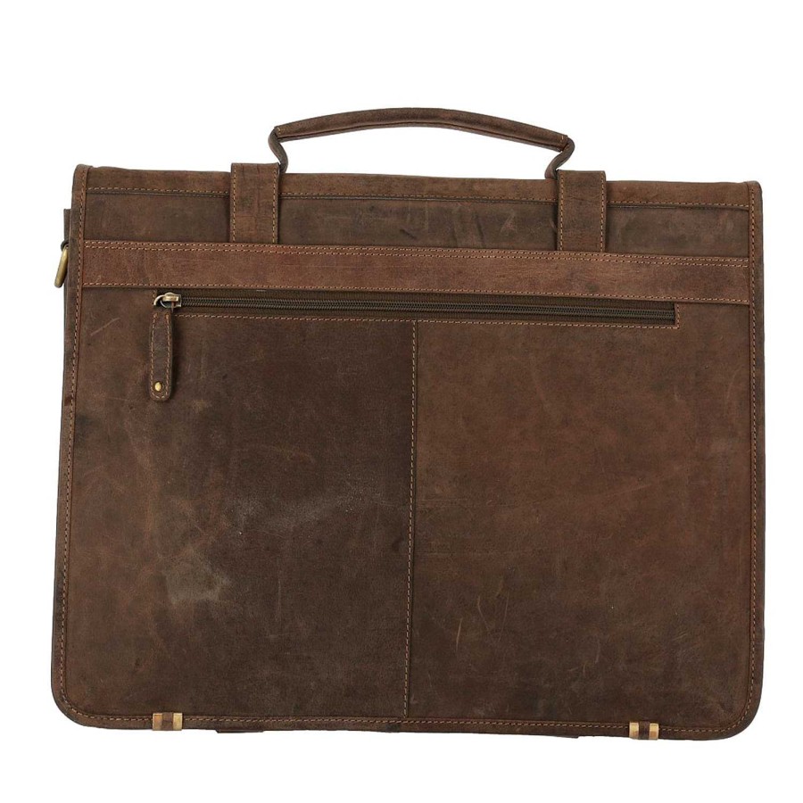 MEN Rockford Briefcases and Backpacks | Men's Leather Briefcase Ks Pocket Cafe Rockford Brown