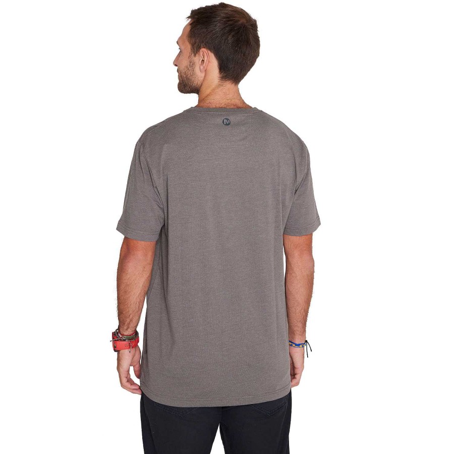 MEN Rockford T-shirts | Merrell Men's Short Sleeves Dark Gray T-shirt Beluga