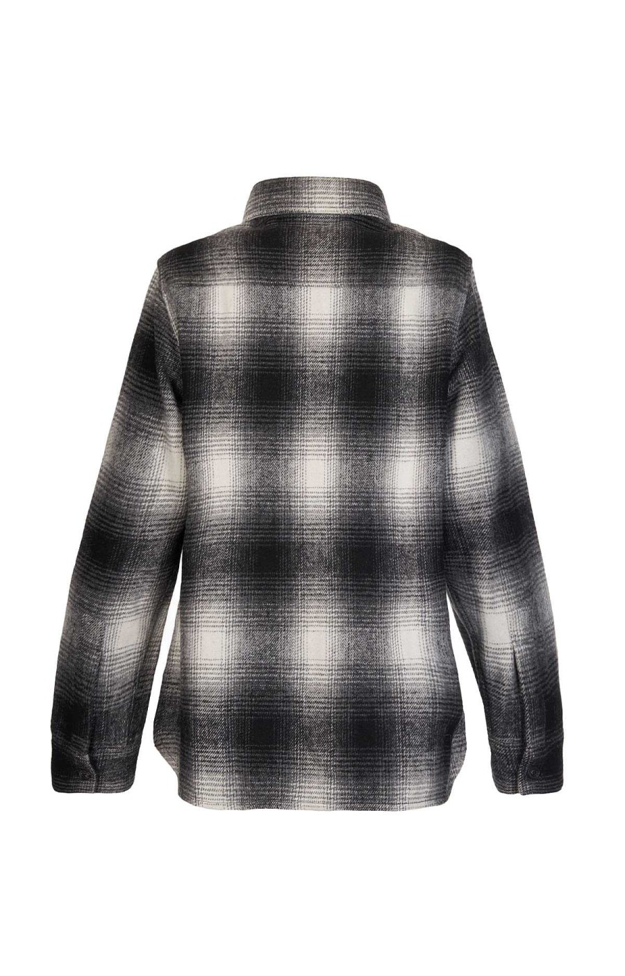 WOMEN Rockford Blouses | Belcastel Wool Women's Overshirt Black Tartan