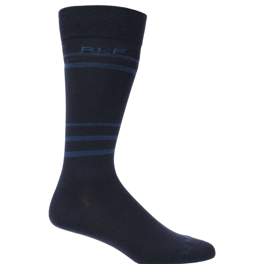 MEN Rockford Socks | Men's Bamboo Socks LG Lines Blue Rockford Blue