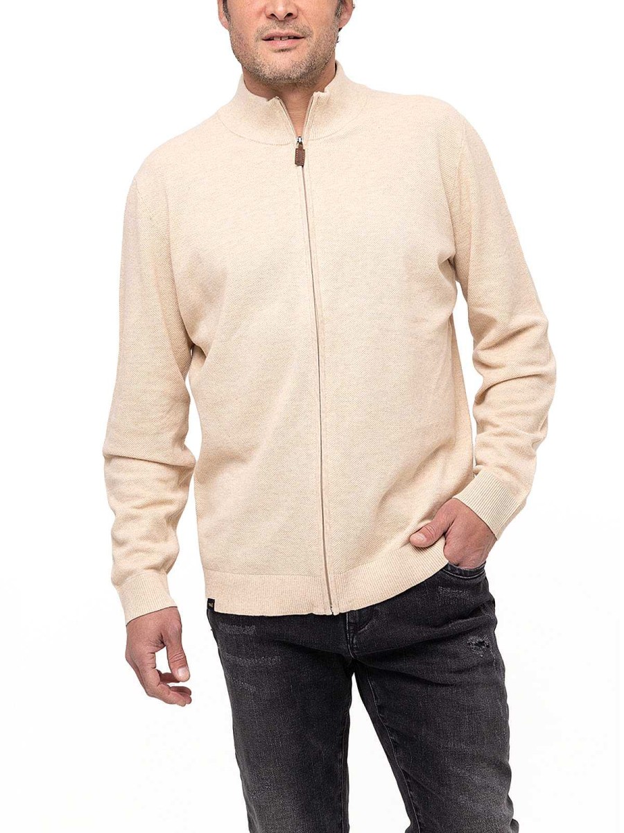 MEN Rockford Vests and Sweaters | Bilbaofull Men's Organic Cotton Sweater Beige Rockford Almond