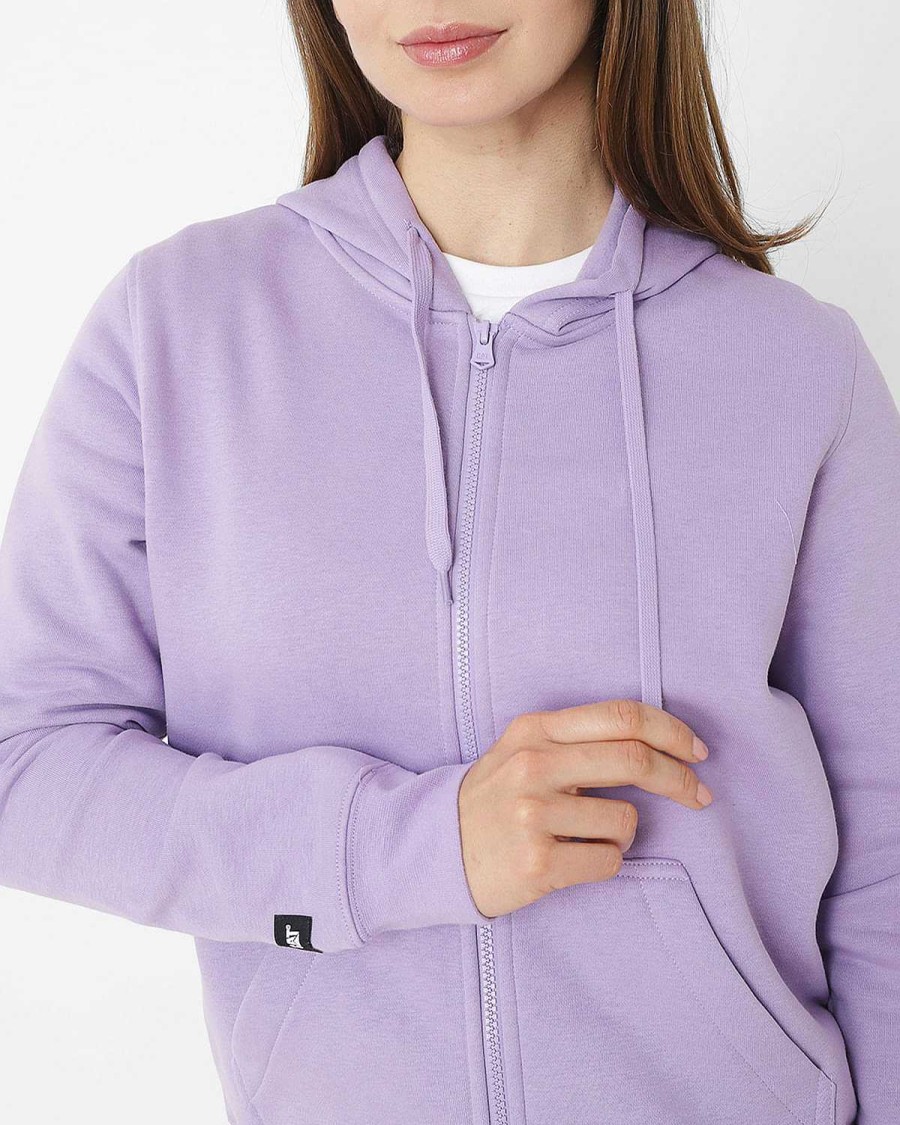 WOMEN Rockford Polerones | Women's Casual Poleron Fleece Caterpillar Full Zip Hoodie Purple Cat Purple Rose-Tonal Me