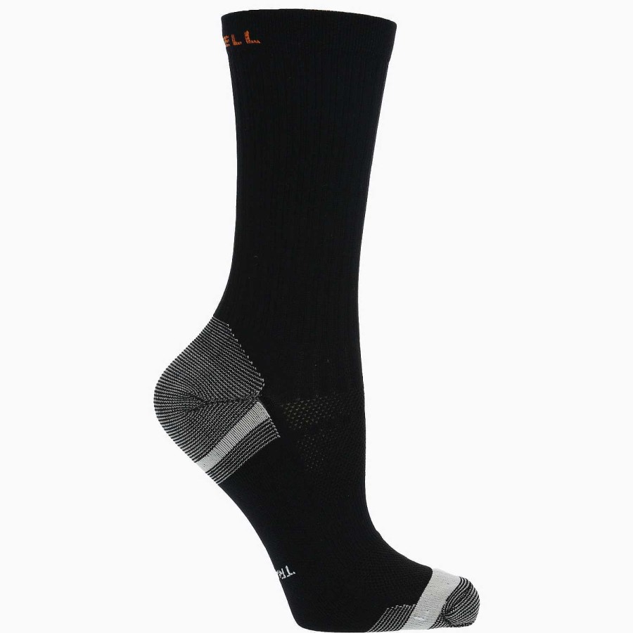 MEN Rockford Socks | Unisex Trail Runner Light Crew Sock Black Merrell Black