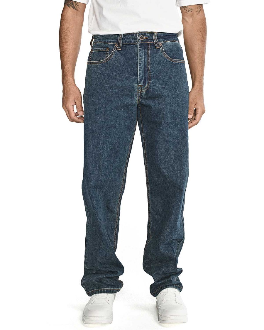 MEN Rockford Pants and Jeans | Men's Casual Jeans Triblend Stretch Denim Original Blue Cat Dark Stone