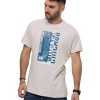 MEN Rockford T-shirts | Men's Casual Short Sleeve T-Shirt We Built The Streets Graphic Tee 12 White Cat Cream Heather