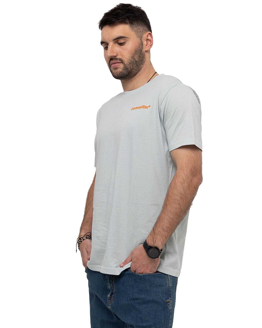 MEN Rockford T-shirts | Men's Casual Short Sleeve T-Shirt Operation Freeze Graphic Tee 4 Gray Cat Puritan Gray