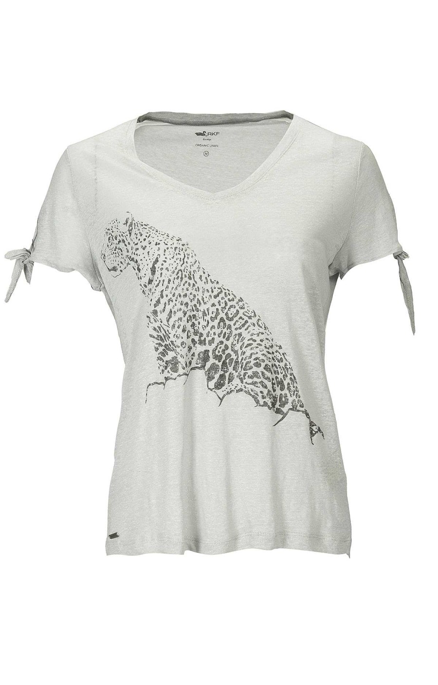 WOMEN Rockford T-shirts | Women's Organic Organic Linen T-shirt Silver[893