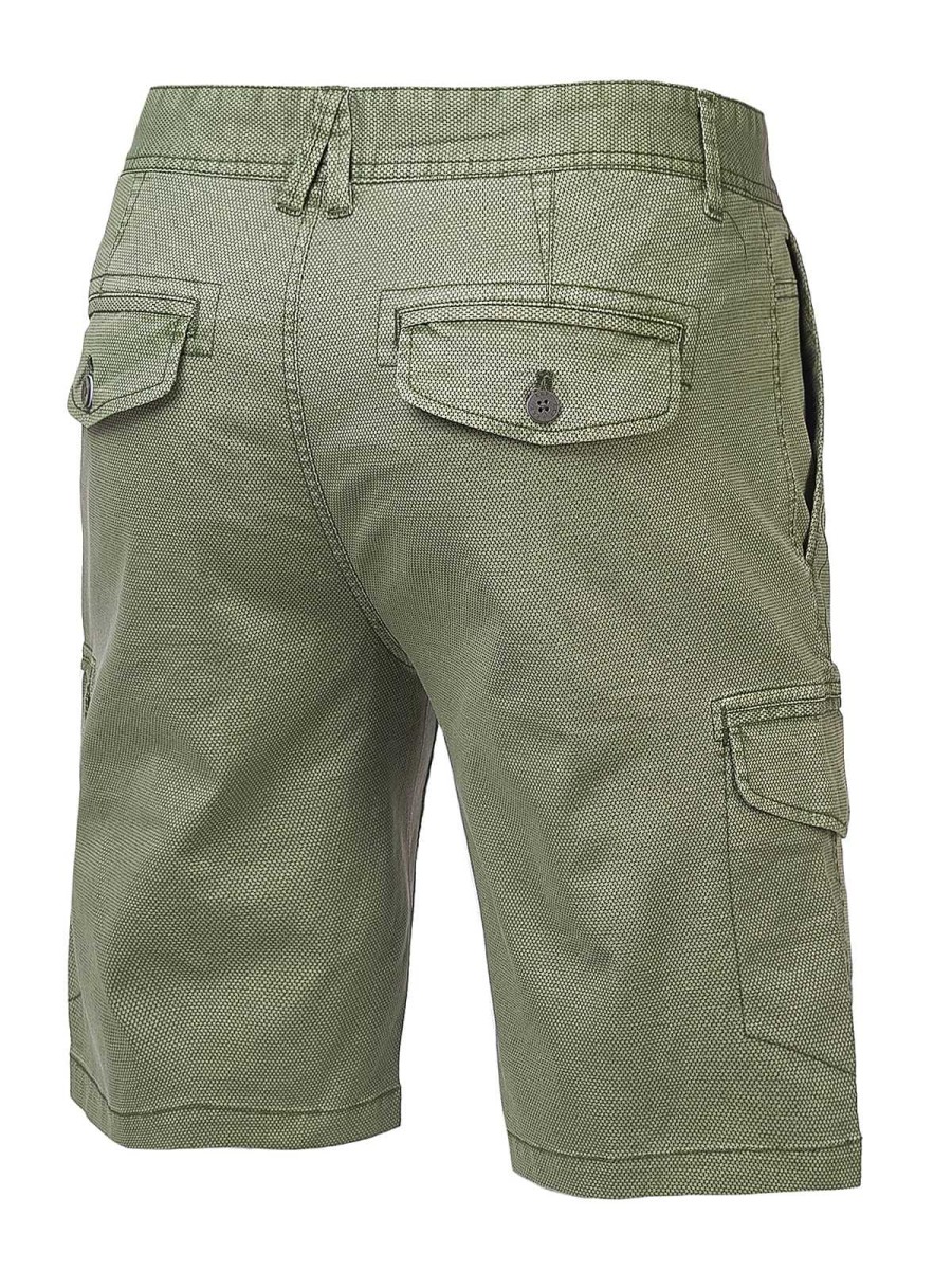 MEN Rockford Shorts | Natural Flex Men's Shorts Kuna Dark Green Rockford Mix Sage