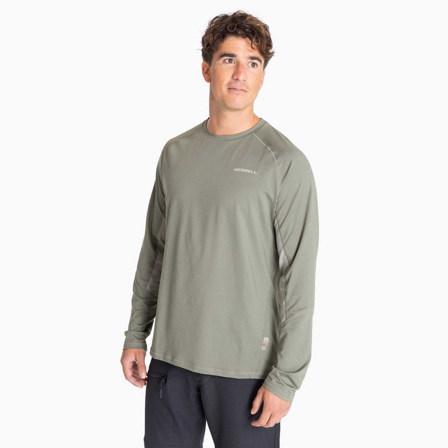 MEN Rockford T-shirts | Men's Long Sleeves Trail Running T-shirt moss