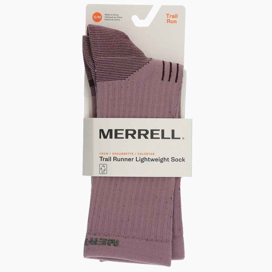 MEN Rockford Socks | Unisex Trail Runner Light Crew Sock Pink Merrell Lavender