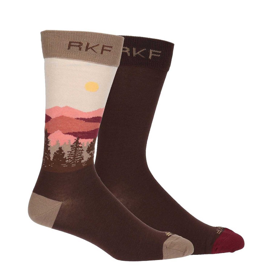 MEN Rockford Socks | Men's Bamboo Socks Pack Landscap Brown